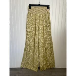 Patrons Of Peace Anthropologie Wide Leg Pants Womens XS Geometric Elastic Waist